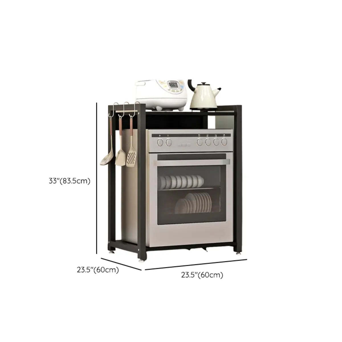 Black Rust Resistant Metal Kitchen Storage Baker's Rack