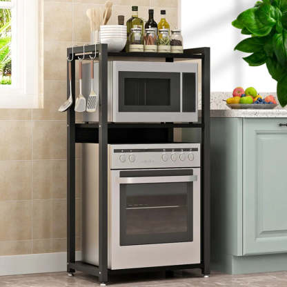 Black Rust Resistant Metal Kitchen Storage Baker's Rack