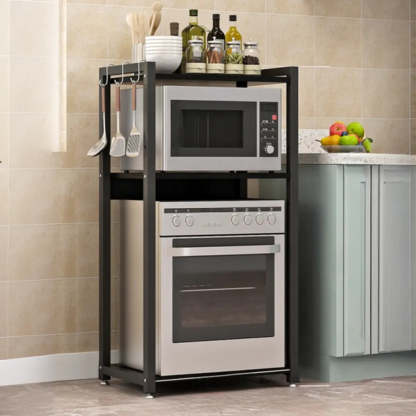 Black Rust Resistant Metal Kitchen Storage Baker's Rack