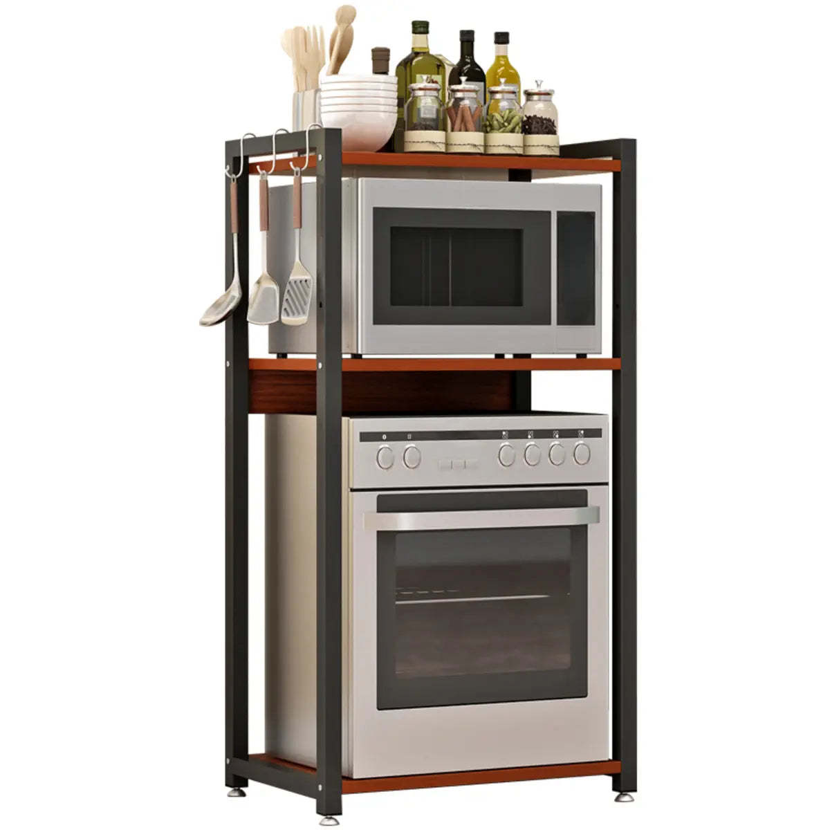 Black Rust Resistant Metal Kitchen Storage Baker's Rack