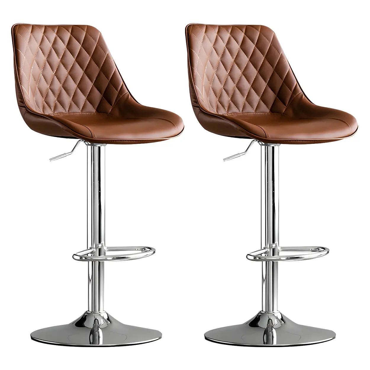 Lighom leather bucket gray bar & counter stools in leather — Dark Gray / Silver / Set of 4