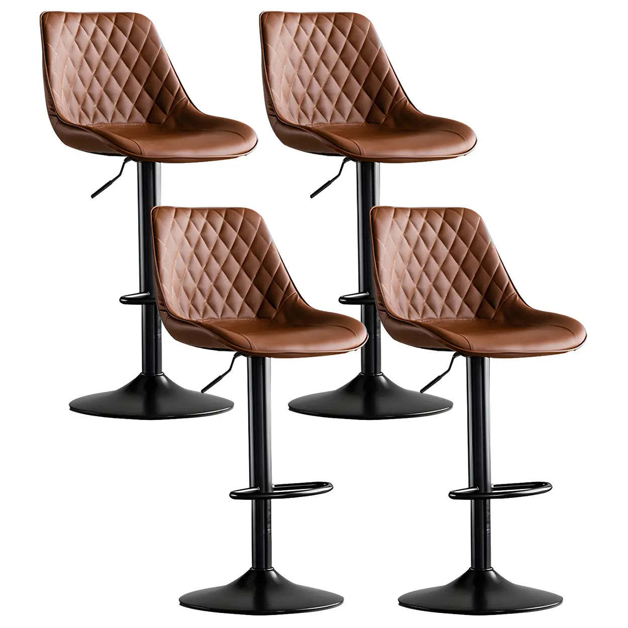 Lighom leather bucket gray bar & counter stools