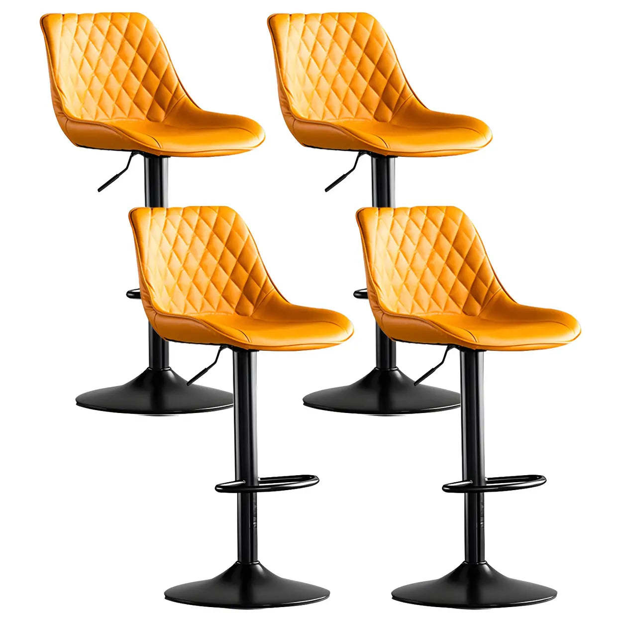 Leather bucket gray bar & counter stools