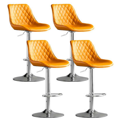 Leather bucket gray leather iron bar & counter stools, Lighom