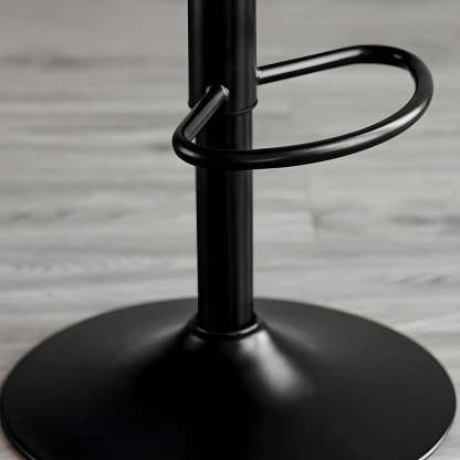 Leather bucket gray bar & counter stools — Orange / Black / Set of 4