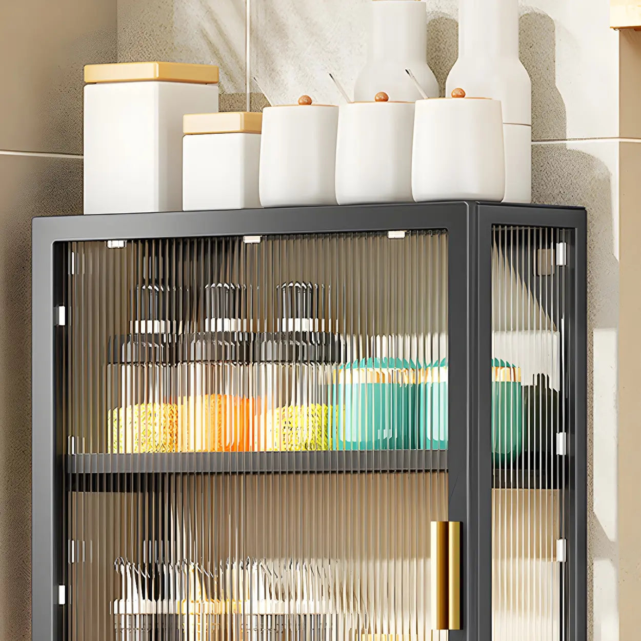 Kitchen Rectangular Wall-Mount Metal Cabinet — White