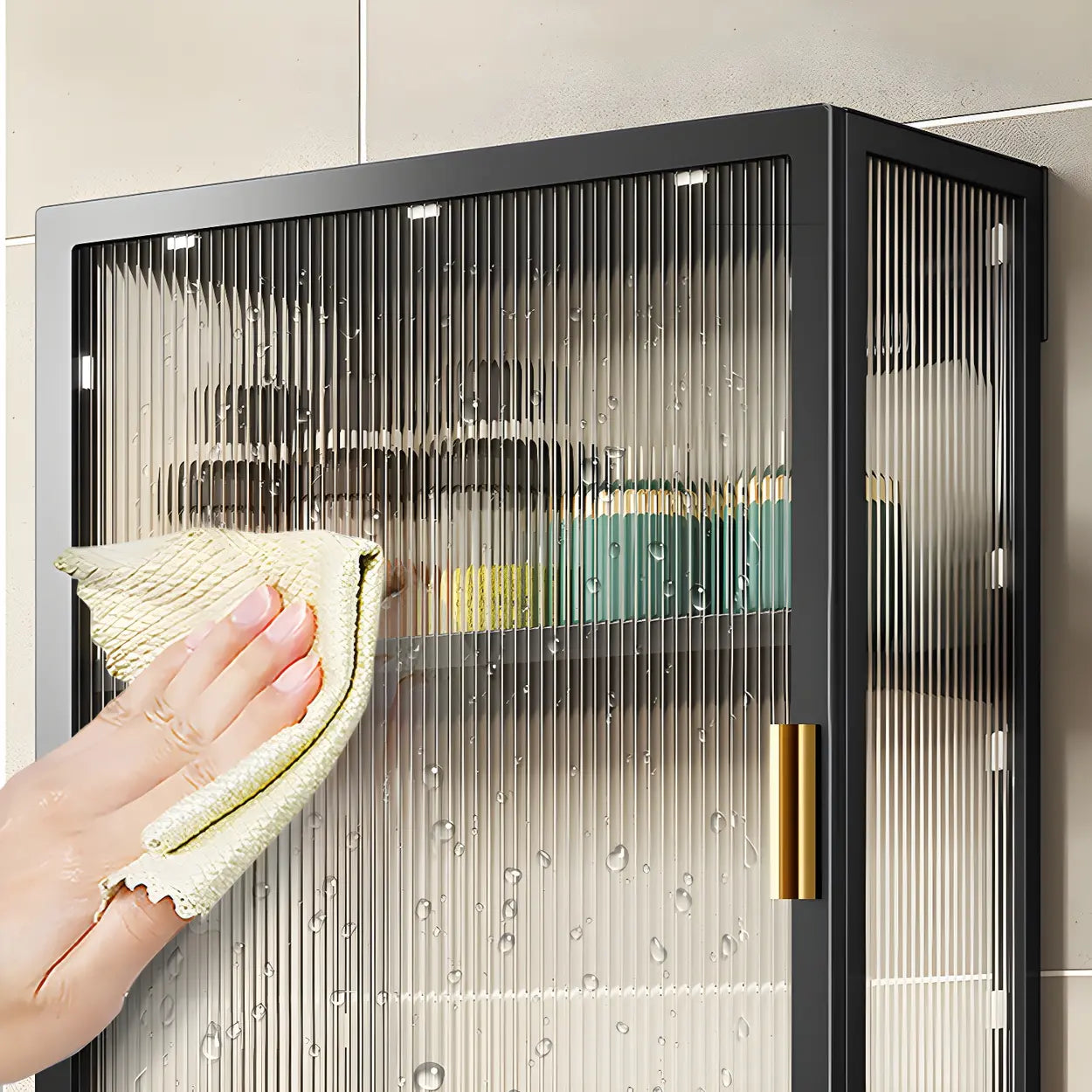 Kitchen Rectangular Wall-Mount Metal Cabinet — White