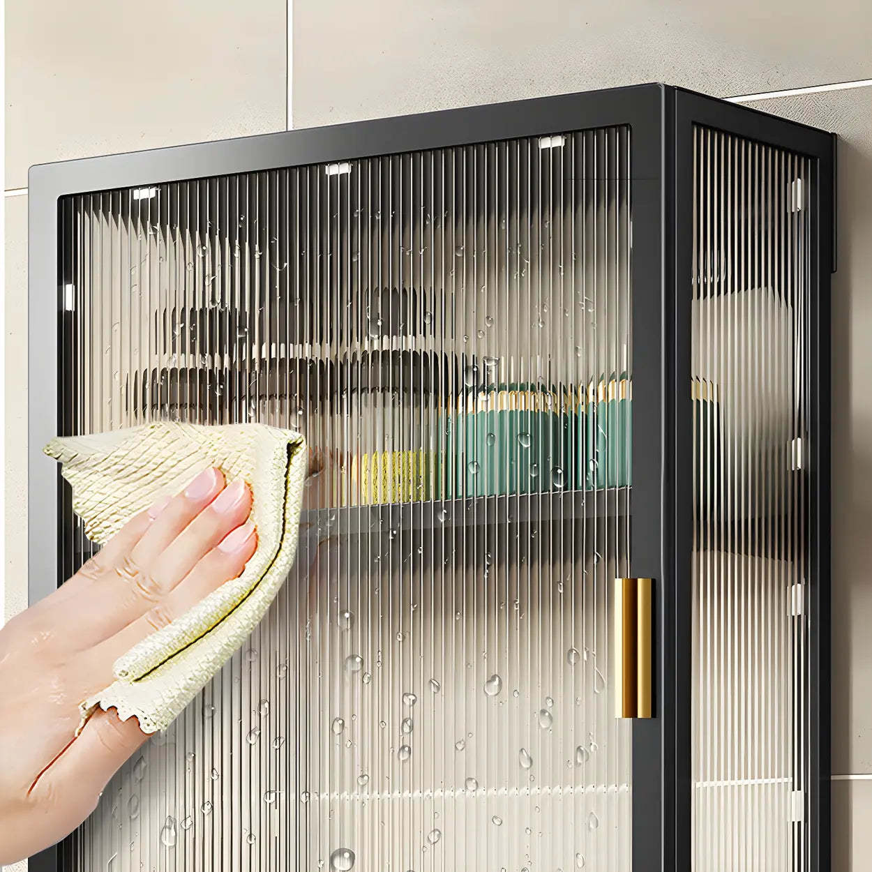 Kitchen Rectangular Wall-Mount Metal Cabinet — White