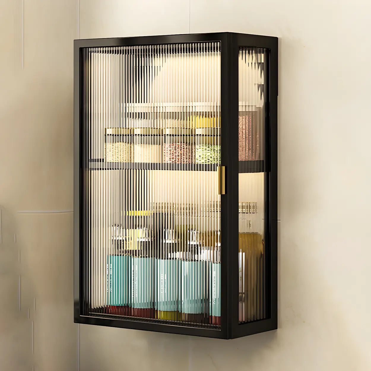 Kitchen Rectangular Wall-Mount Metal Cabinet — White