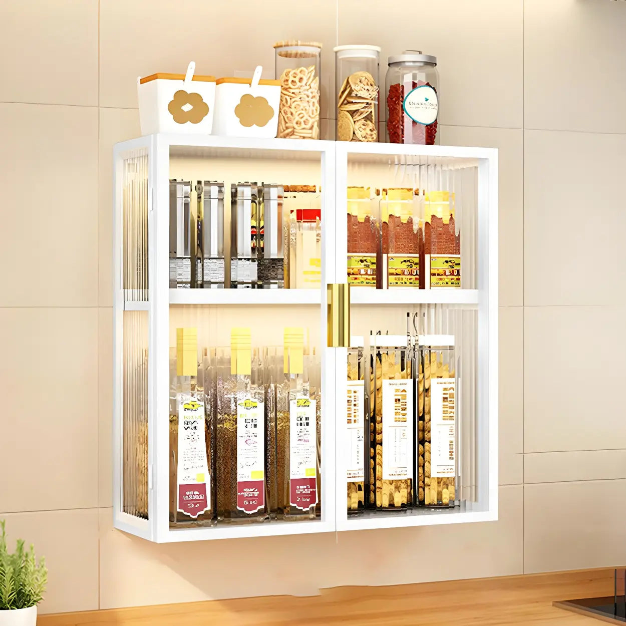 Kitchen Rectangular Wall-Mount Metal Cabinet