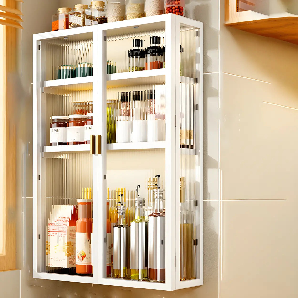 Kitchen Rectangular Wall-Mount Metal Cabinet