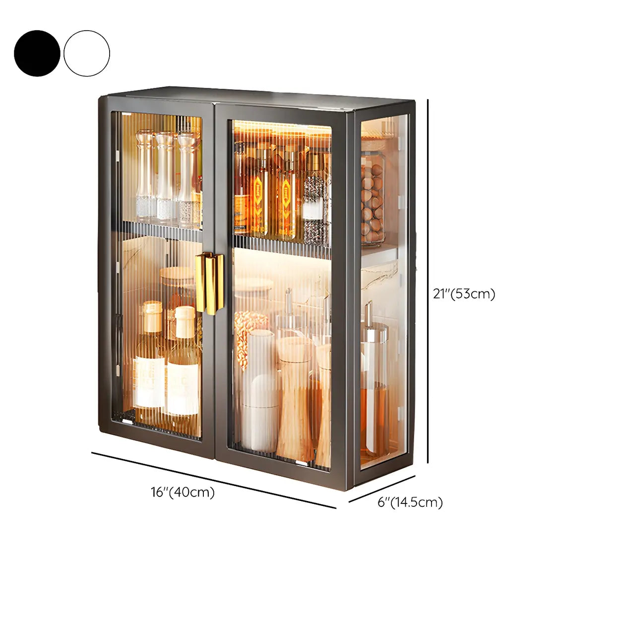 Kitchen Rectangular Wall-Mount Metal Cabinet