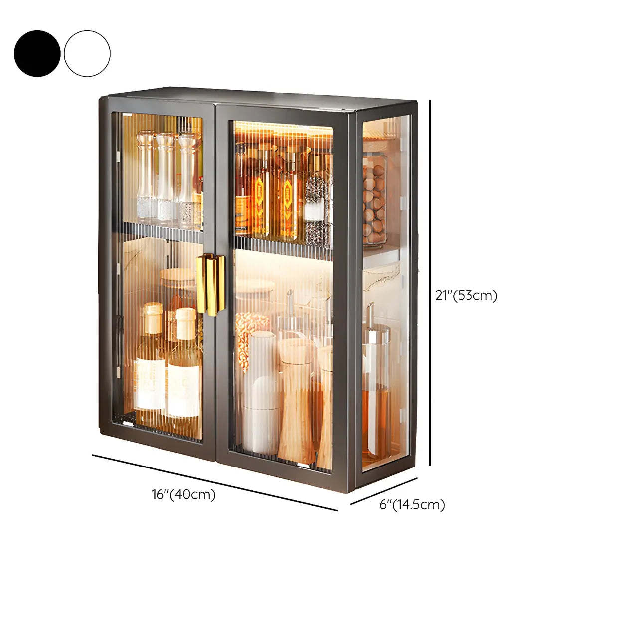 Kitchen Rectangular Wall-Mount Metal Cabinet