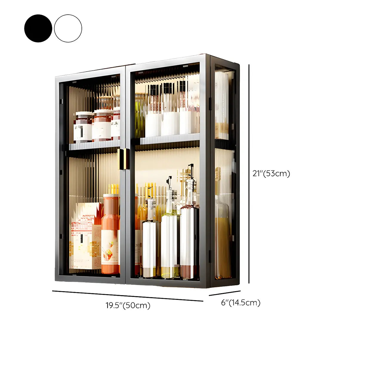 Kitchen Rectangular Wall-Mount Metal Cabinet