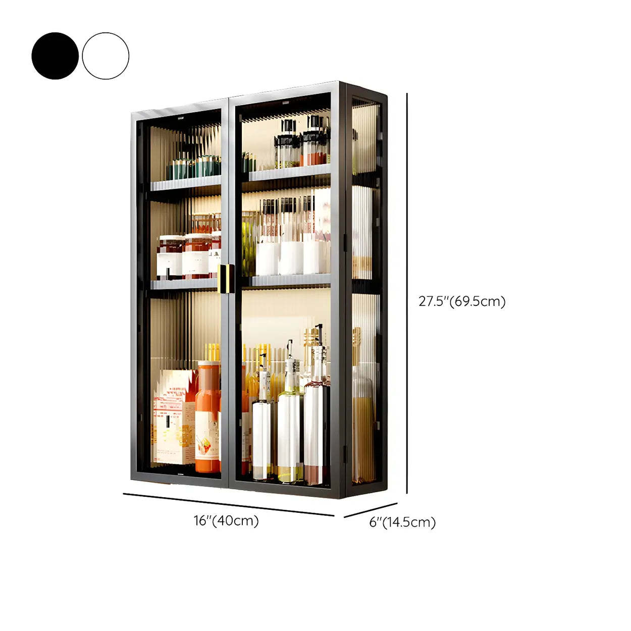 Kitchen Rectangular Wall-Mount Metal Cabinet