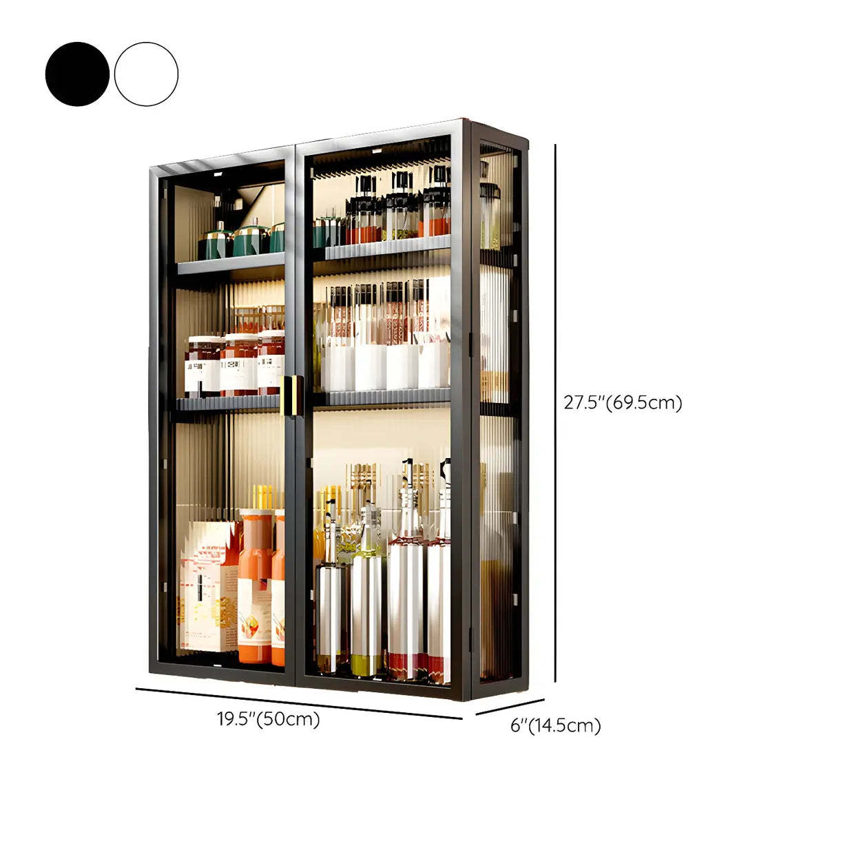 Kitchen Rectangular Wall-Mount Metal Cabinet