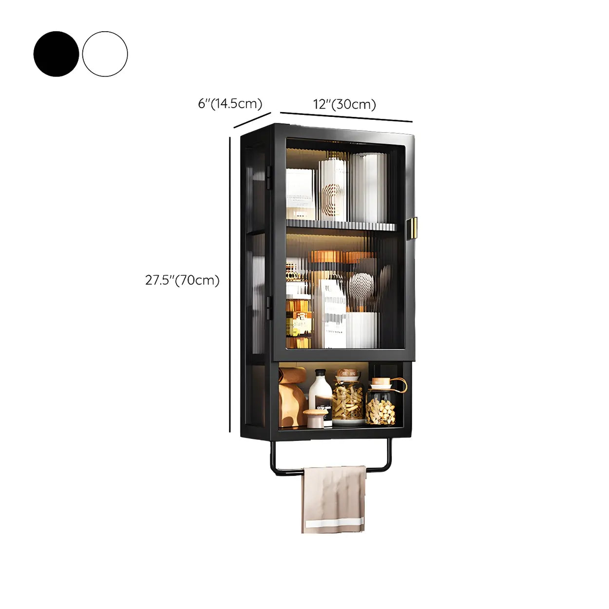Kitchen Rectangular Wall-Mount Metal Cabinet