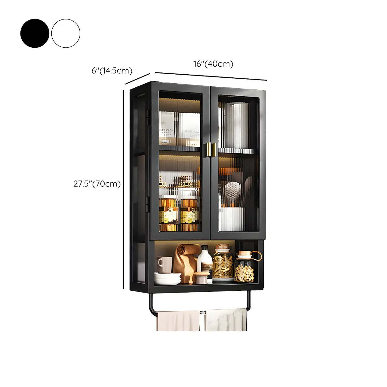 Kitchen Rectangular Wall-Mount Metal Cabinet