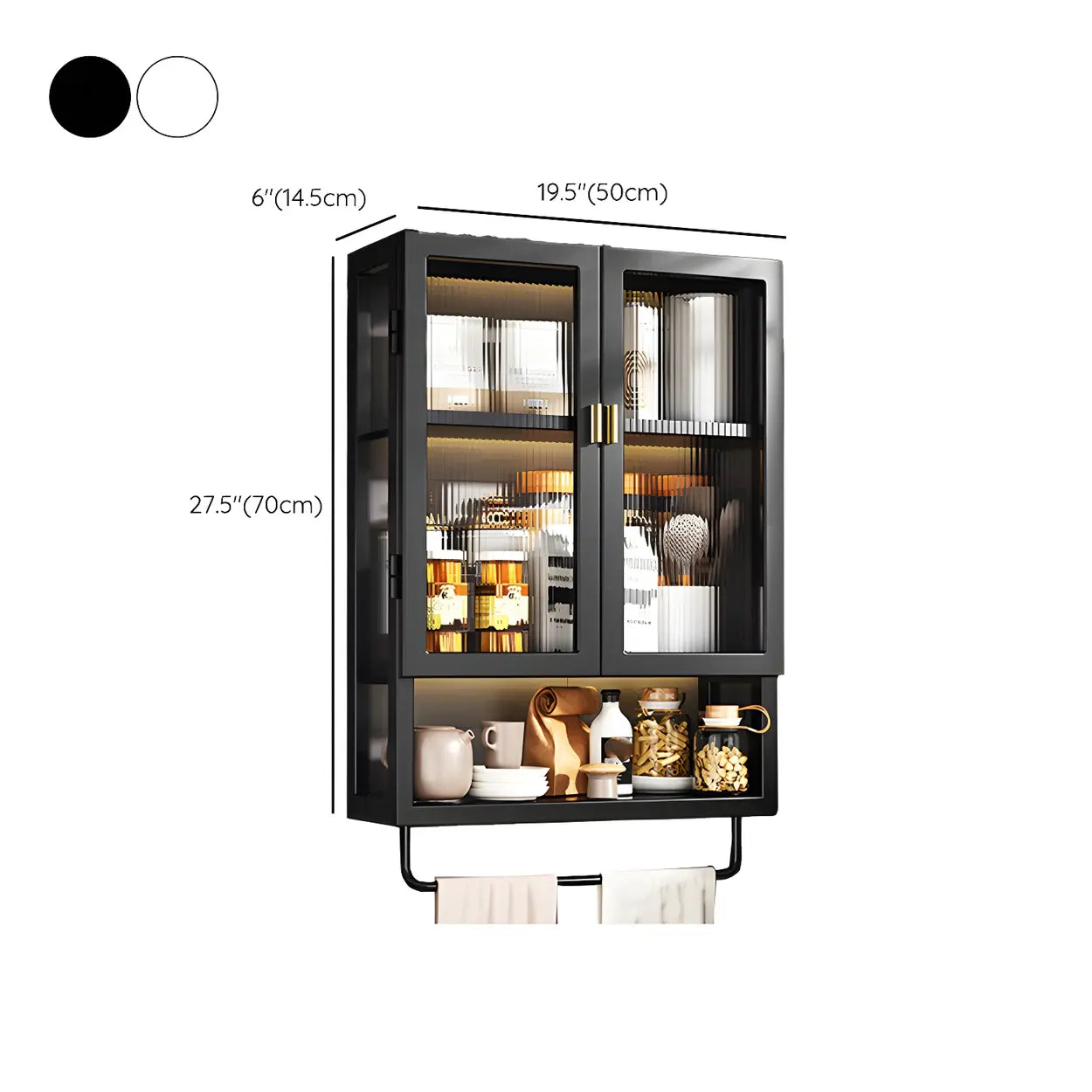 Kitchen Rectangular Wall-Mount Metal Cabinet