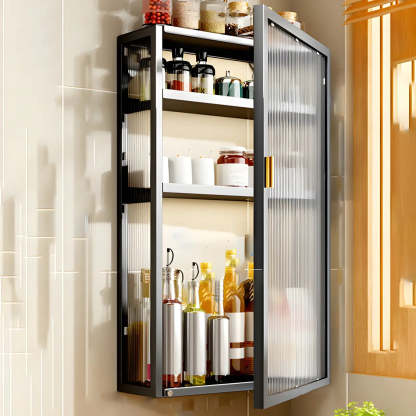 Kitchen Rectangular Wall-Mount Metal Cabinet — White