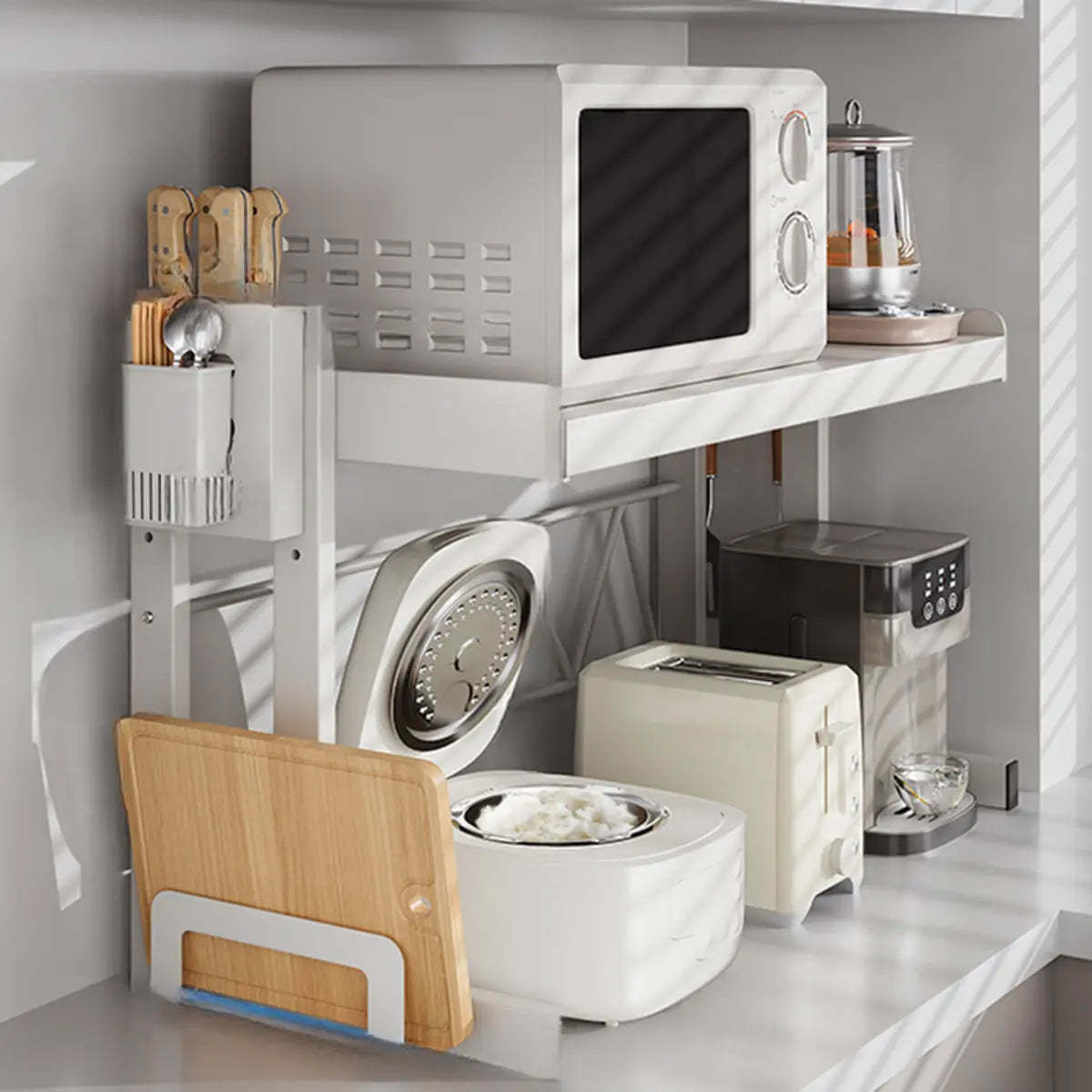 White Rust Resistant Metal Kitchen Baker's Rack