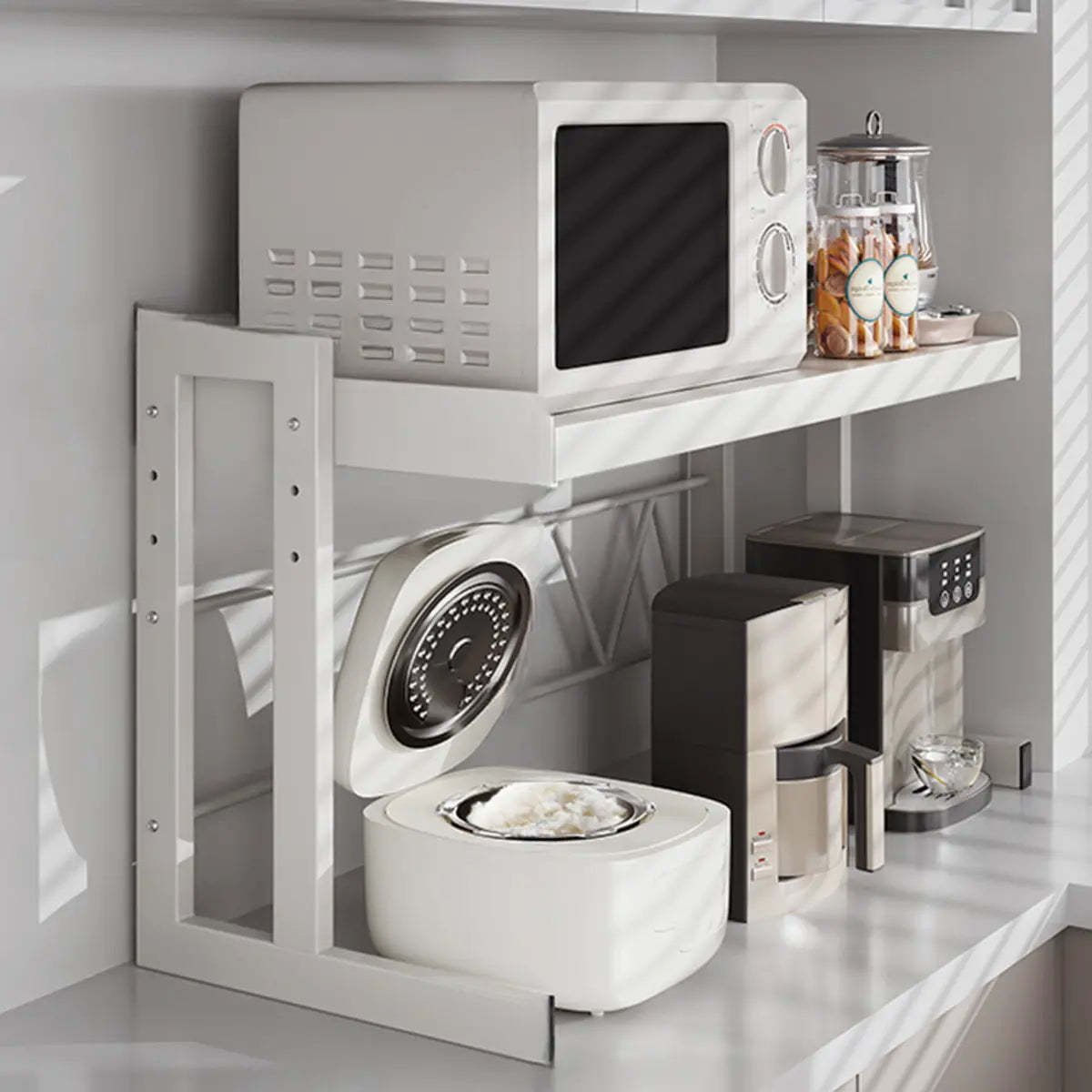 White Rust Resistant Metal Kitchen Baker's Rack