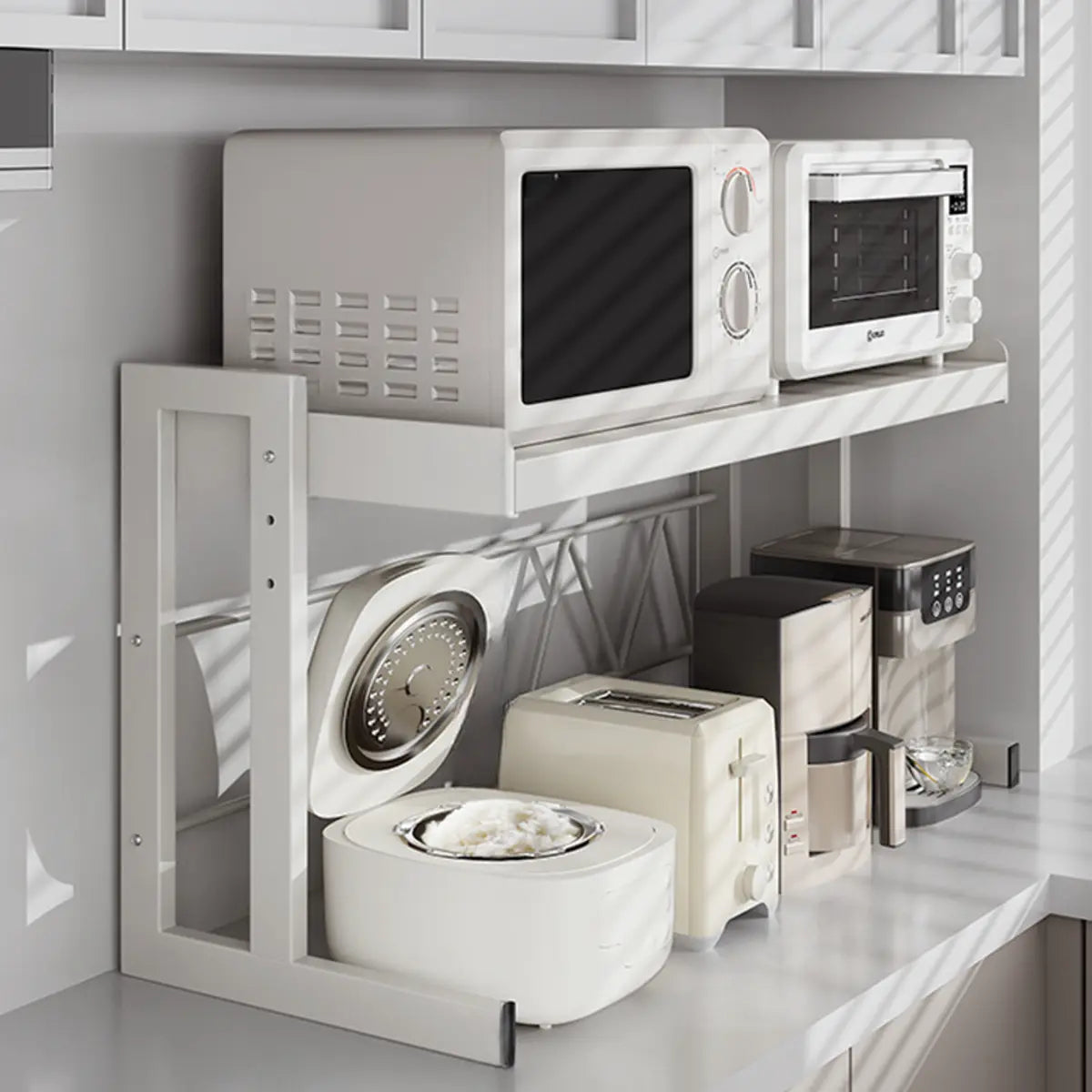 White Rust Resistant Metal Kitchen Baker's Rack