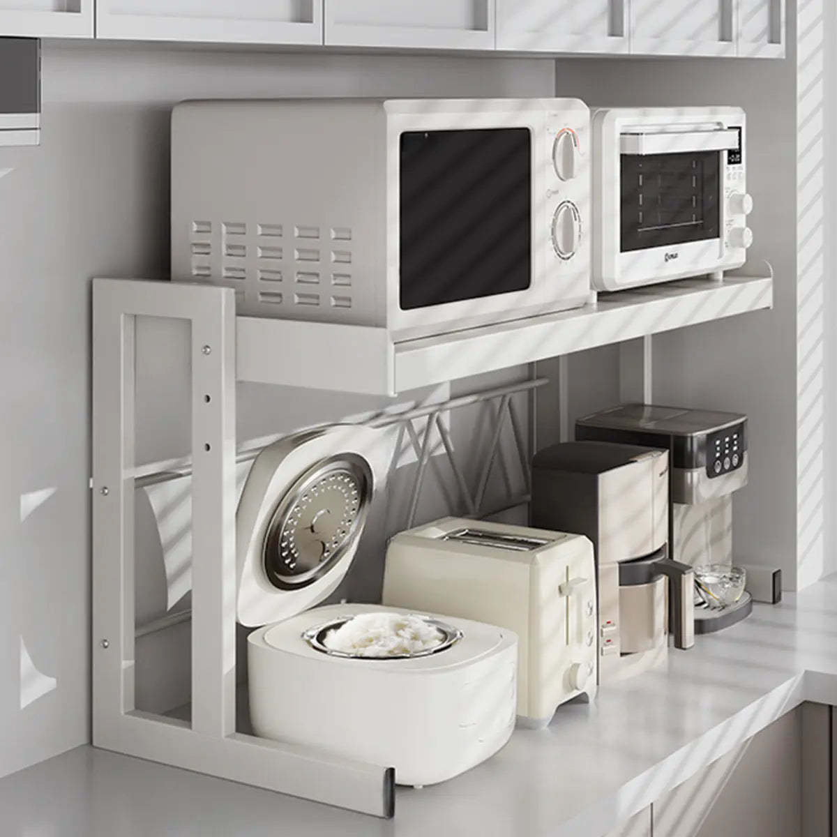White Rust Resistant Metal Kitchen Baker's Rack