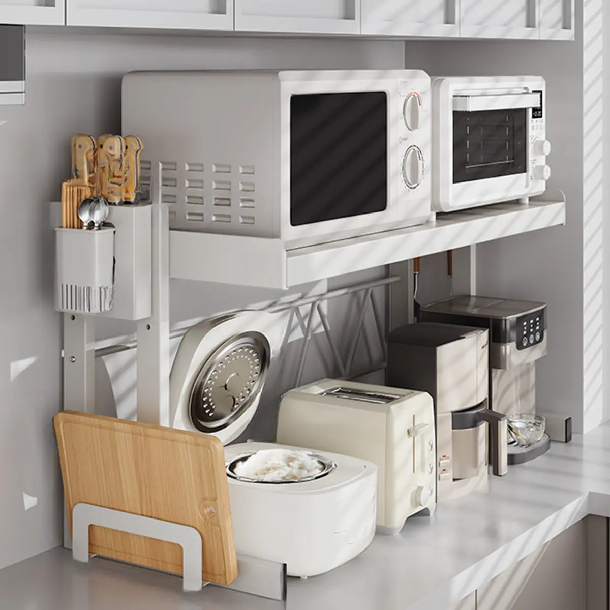 White Rust Resistant Metal Kitchen Baker's Rack
