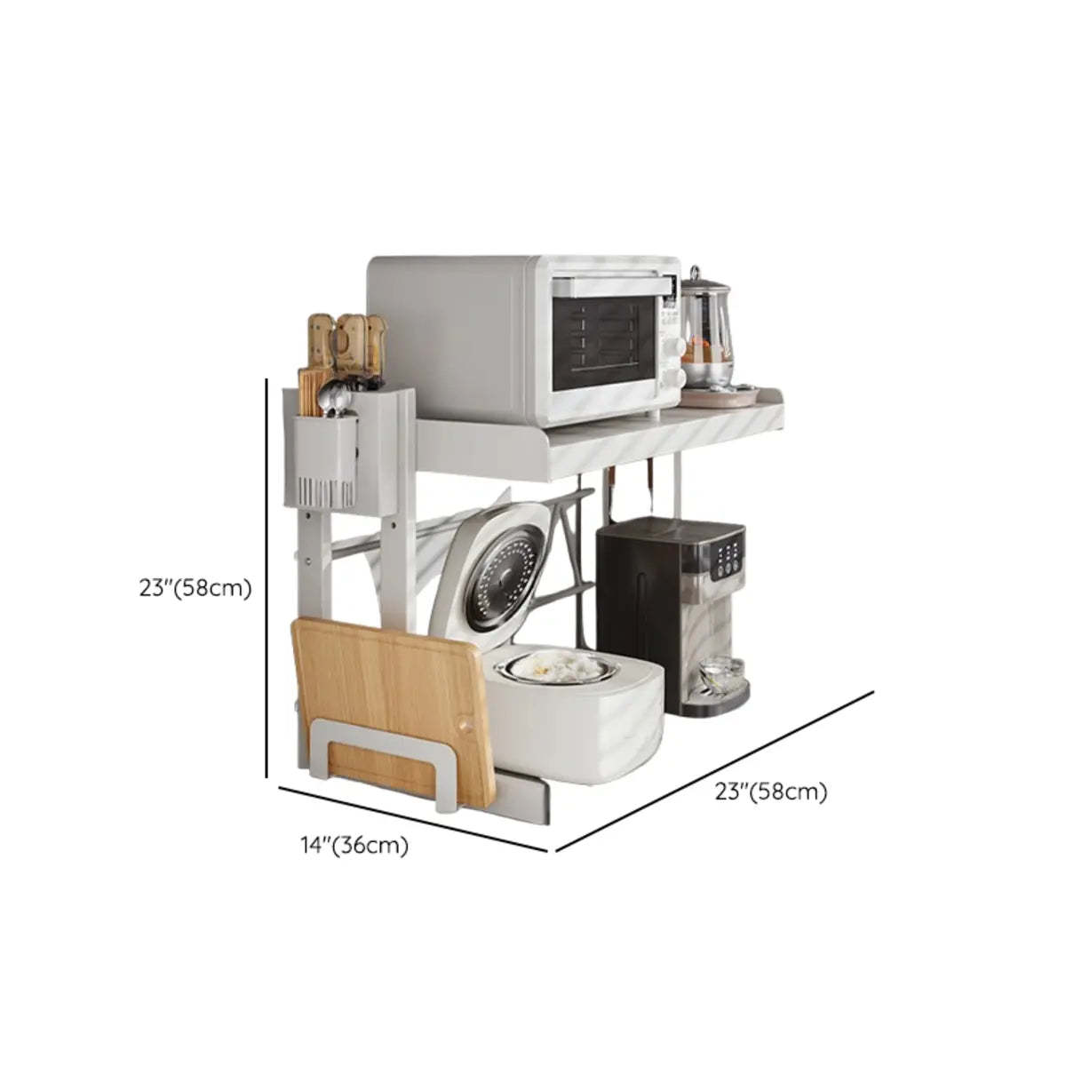 White Rust Resistant Metal Kitchen Baker's Rack