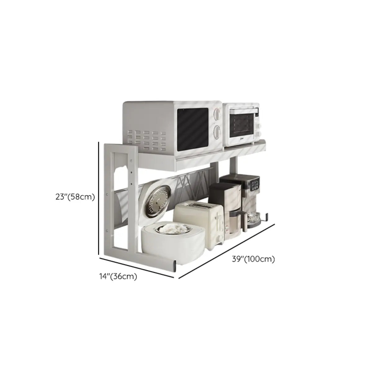 White Rust Resistant Metal Kitchen Baker's Rack