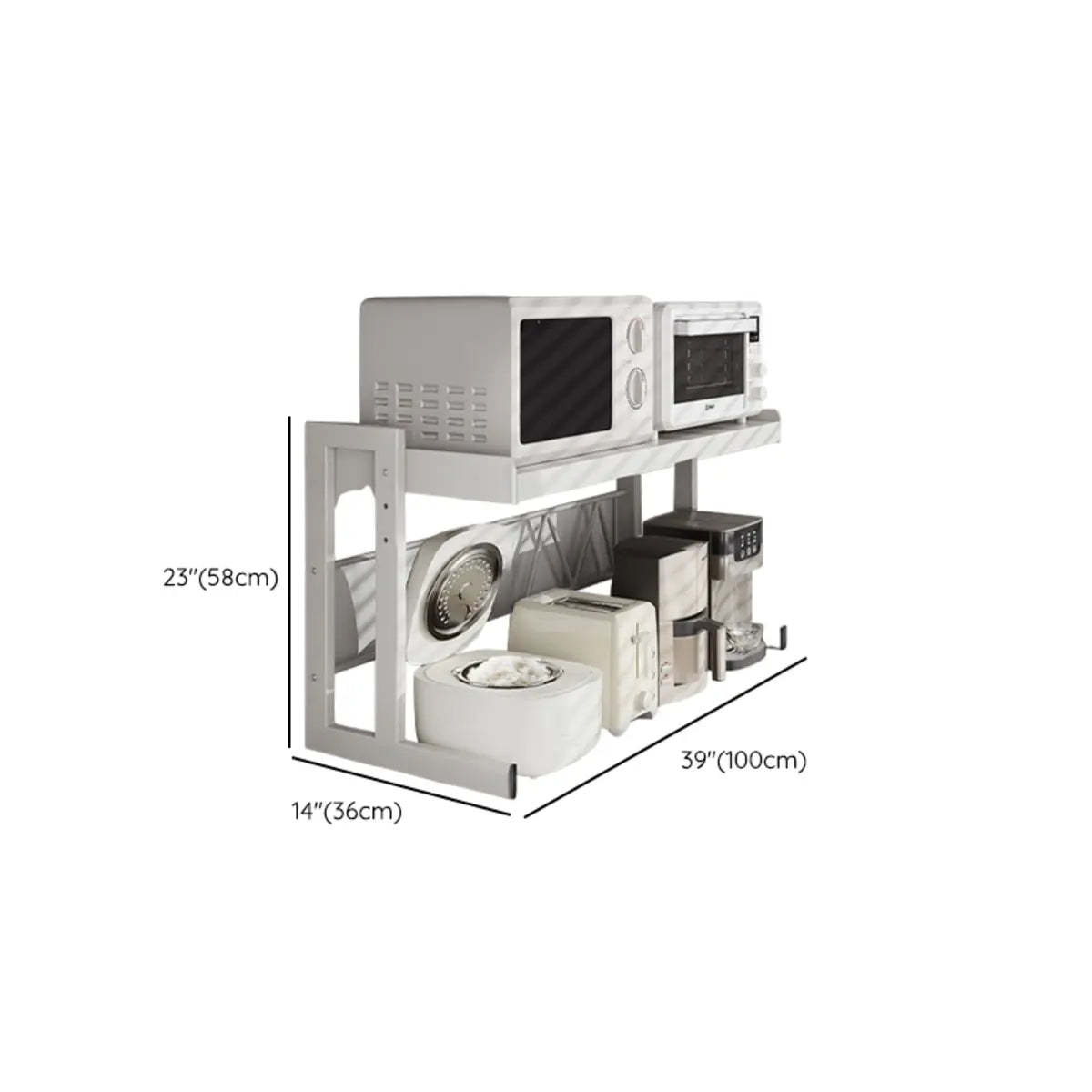 White Rust Resistant Metal Kitchen Baker's Rack