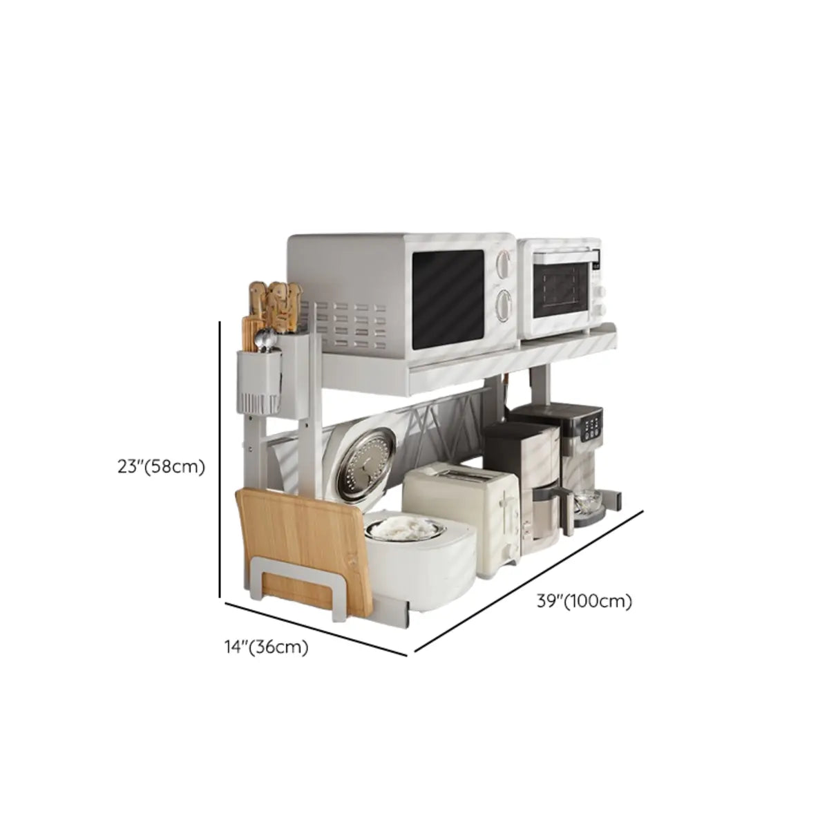 White Rust Resistant Metal Kitchen Baker's Rack