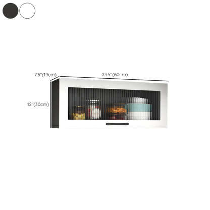 Wall-Mounted Wood China Cabinet with LED