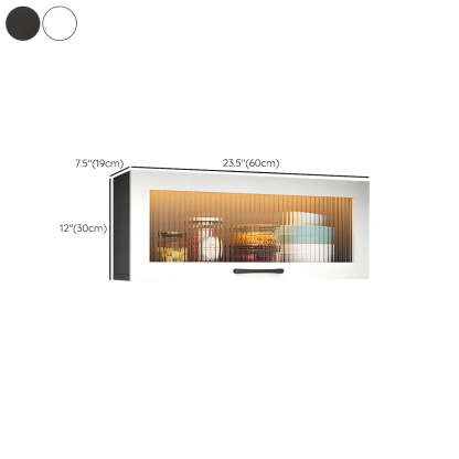 Wall-Mounted Wood China Cabinet with LED