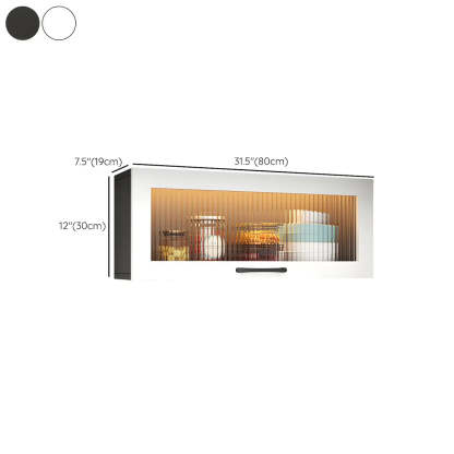 Wall-Mounted Wood China Cabinet with LED