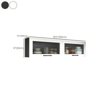 Wall-Mounted Wood China Cabinet with LED