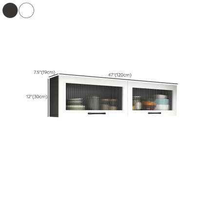 Wall-Mounted Wood China Cabinet with LED