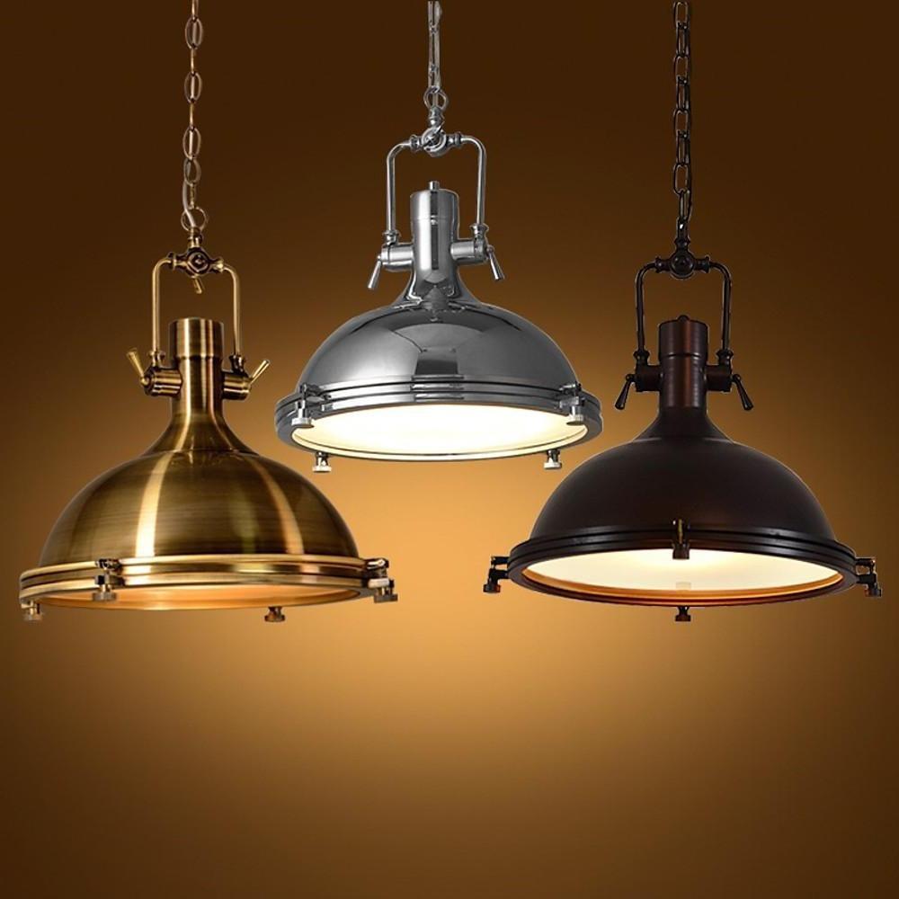 Vintage Metal Lantern Design LED Industrial Pendant Lights Chandeliers-Lighom