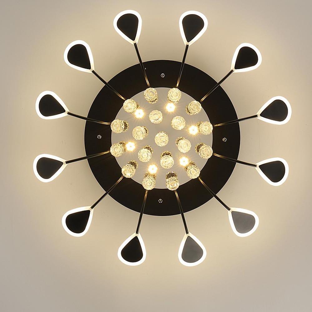 Creative Flower Shaped Dimmable LED Crystal Modern Ceiling Lights-Lighom