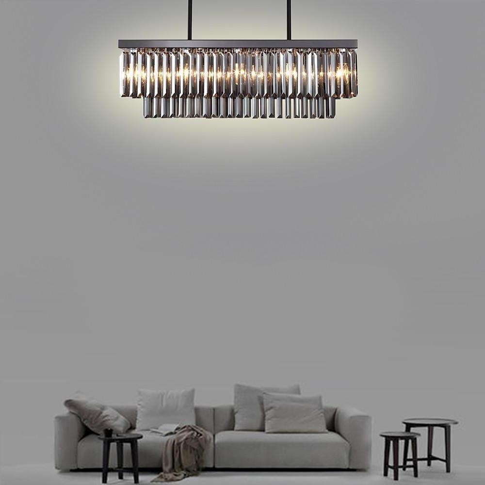 Double-Layer Crystal Industrial Pendant Chandelier