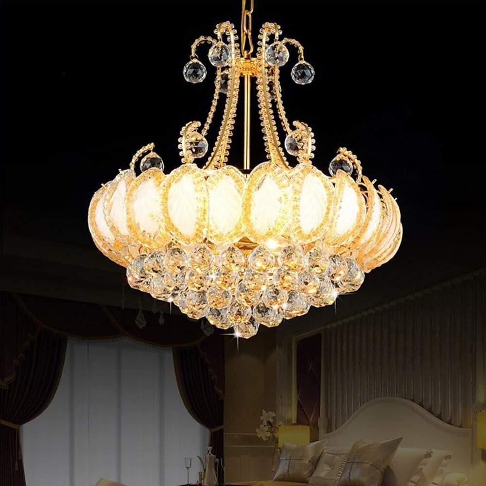 8-light Modern Gold/Silver Vintage Crystal Chandeliers For Living Room-Lighom