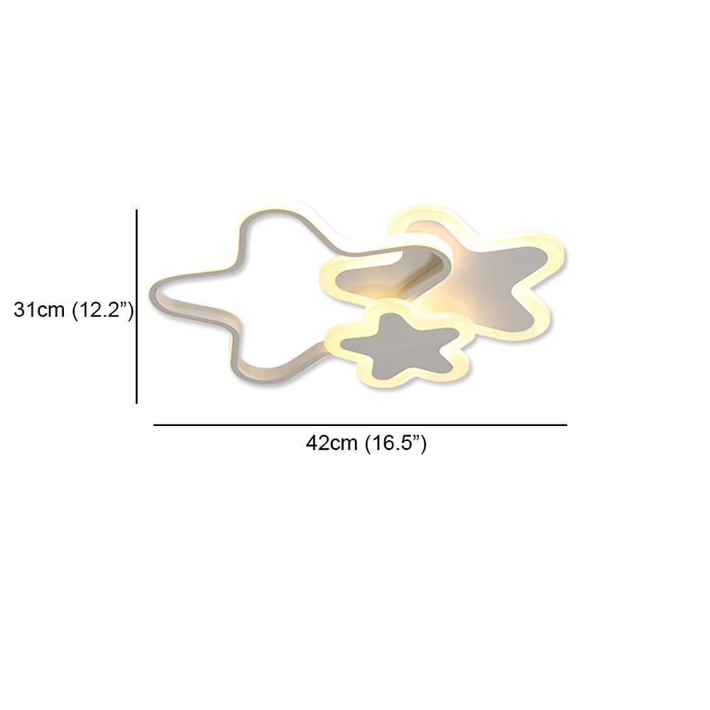 Triple Star Flush Mount Light LED Ceiling Light for Baby Kids Lighting-Lighom