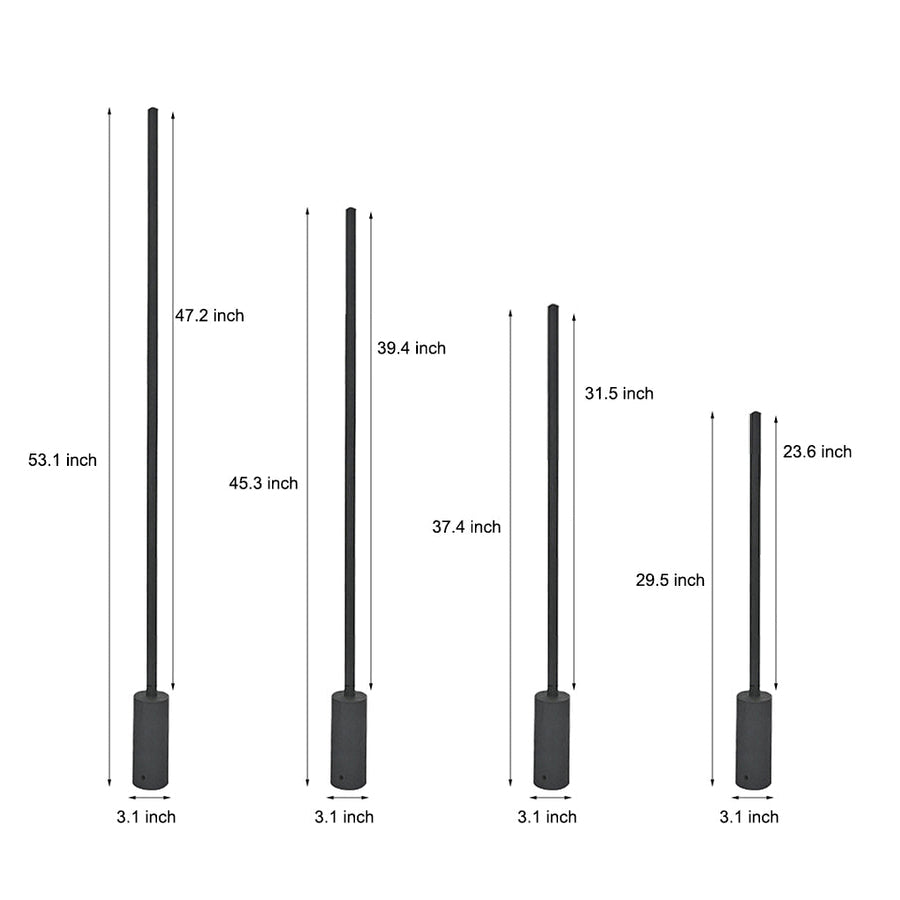 Minimalist Strip LED Waterproof Modern Outdoor Floor Lamp Lawn Lights-Lighom