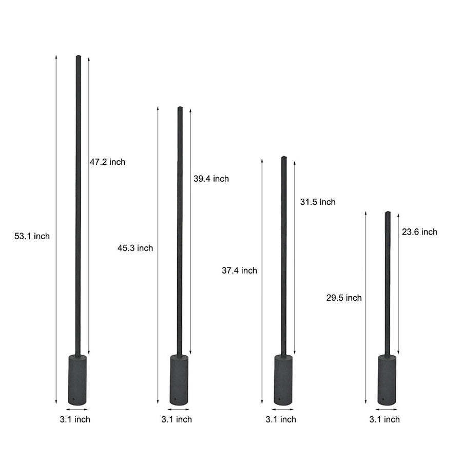 Minimalist Strip LED Waterproof Modern Outdoor Floor Lamp Lawn Lights-Lighom