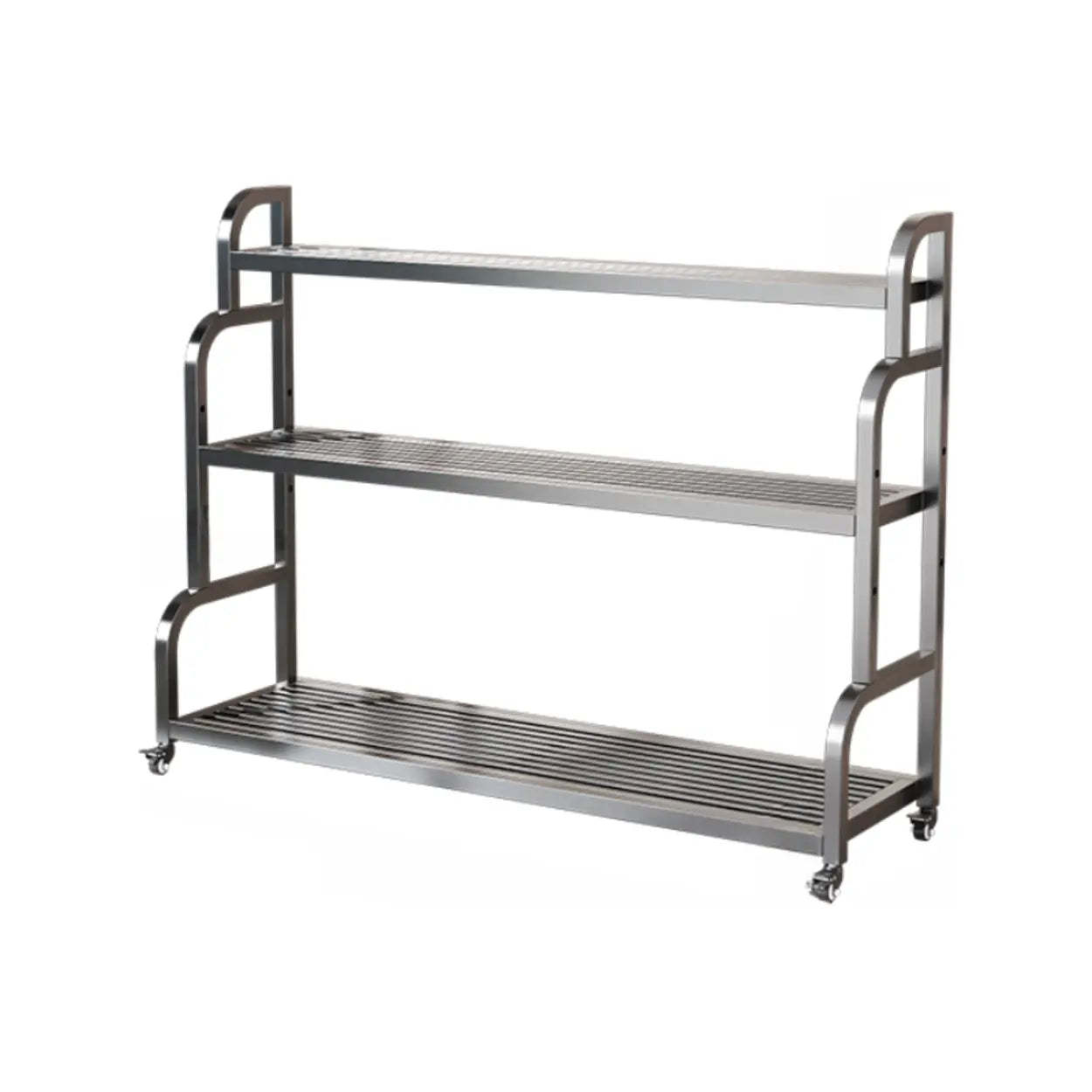Ladder Metal Rolling 3-Tier Gold Plant Stand — Gold