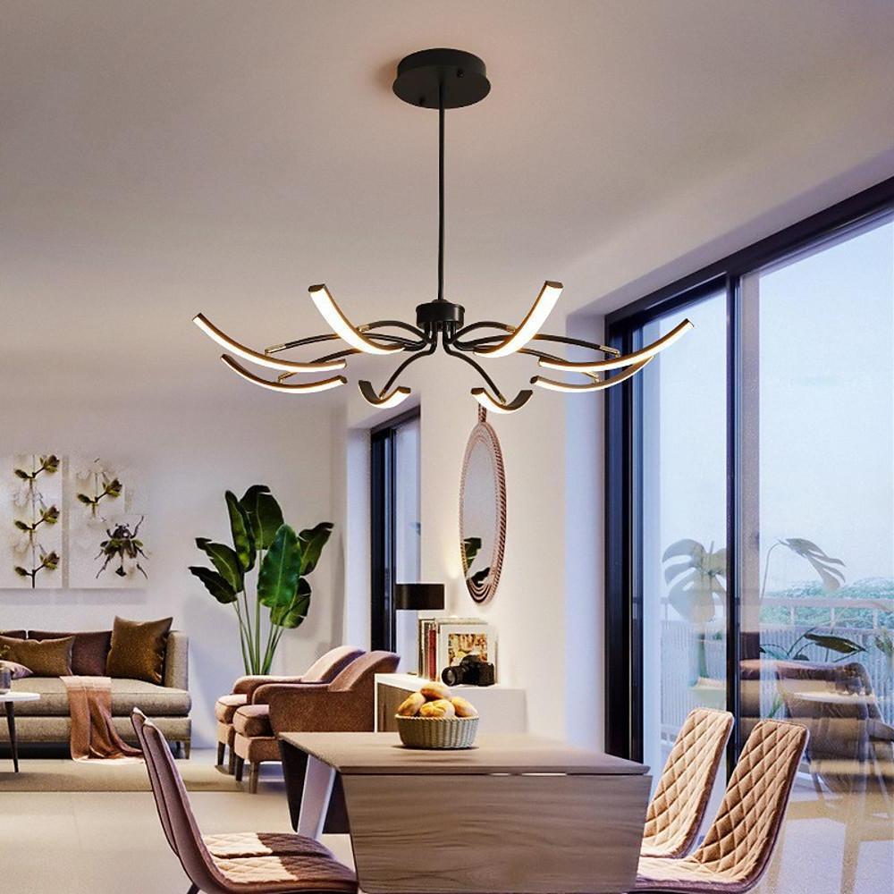 Flower Strips Dimmable LED Nordic Chandeliers Pendant Light Hanging Lamp-Lighom