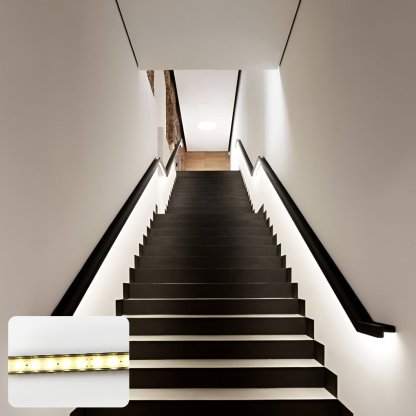 IP68 Waterproof LED Strip Step Stair Under Tread Lighting Outdoor Decorative Guardrails Lights-Lighom