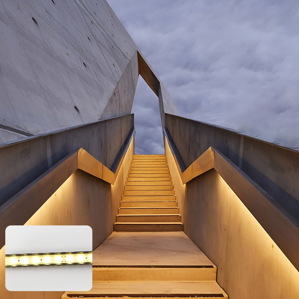 IP68 Waterproof LED Strip Step Stair Under Tread Lighting Outdoor Decorative Guardrails Lights-Lighom