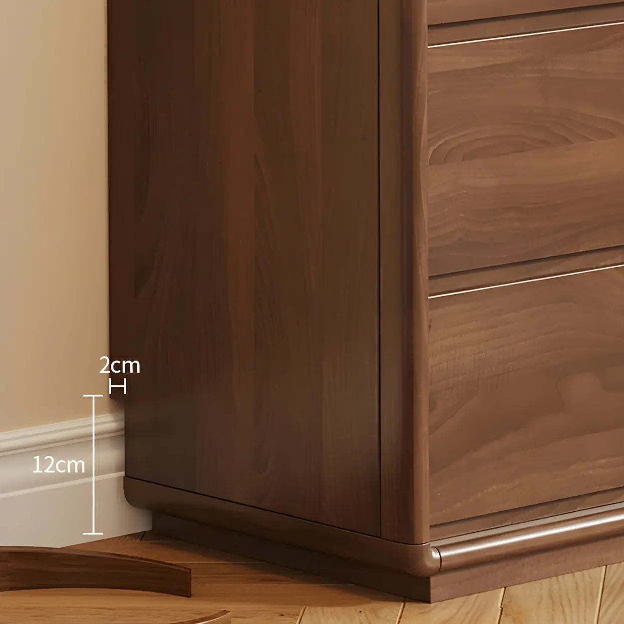 Large Brown Wood Makeup Vanity with Drawers and Seat